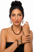 Load image into Gallery viewer, Tiger's Eye Cascade Earrings