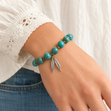 Load image into Gallery viewer, Turquoise Leaf Bangle