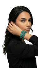 Load image into Gallery viewer, Turquoise Threaded Cuff