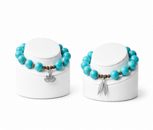 Load image into Gallery viewer, Turquoise Jasper Charm Bangle