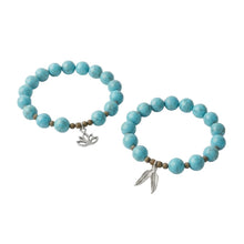 Load image into Gallery viewer, Turquoise Jasper Charm Bangle