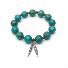 Load image into Gallery viewer, Turquoise Leaf Bangle