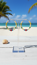 Load image into Gallery viewer, Virgin Islands Hoop Earrings – Heritage Pride Collection – Caribbean Carnival – Cultural Pride Jewelry Brooklyn Labor Day Parade Jewelry Miami Carnival Jewelry