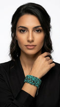 Load image into Gallery viewer, Turquoise Threaded Cuff
