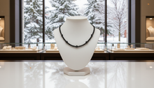 Load image into Gallery viewer, Snowflake Obsidian Necklace