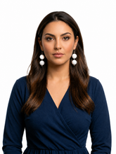 Load image into Gallery viewer, Pom Boho Chic Earrings (White)