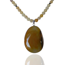 Load image into Gallery viewer, Amber Stone Pendant Necklace- Draft - Sasha L JEWELS LLC