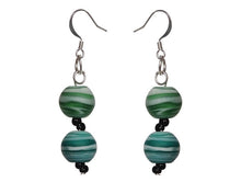 Load image into Gallery viewer, Aqua Glass Earrings