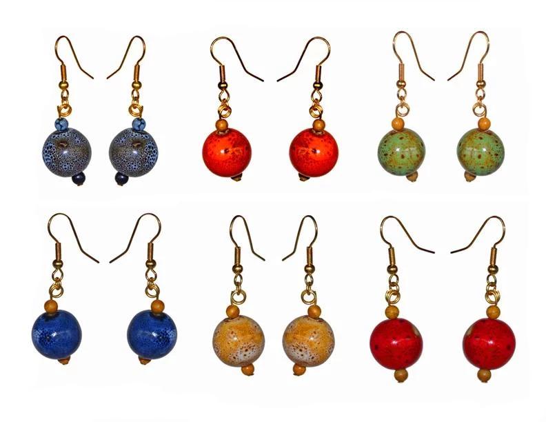 Glass Ornament Earrings - Sasha L JEWELS LLC
