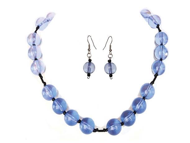 Berry Blue Drops Jewelry Set Sasha L JEWELS LLC