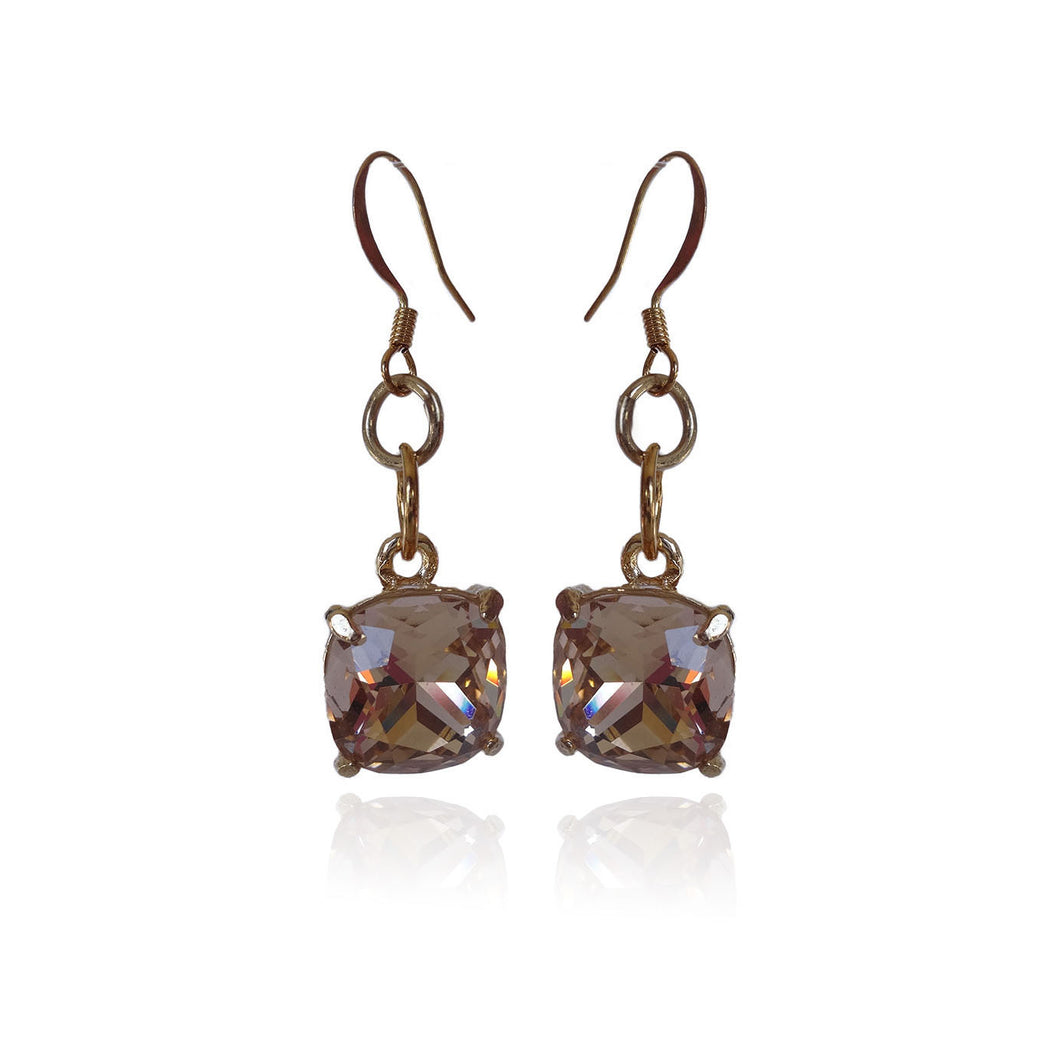 Crystal Champagne Sparkle Earrings - Sasha L JEWELS LLC