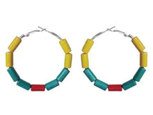 Load image into Gallery viewer, Colombia Hoop Earrings – Heritage Pride Collection – Carnival Celebration – FIFA World Cup Jewelry