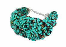 Load image into Gallery viewer, Turquoise Threaded Cuff - Sasha L JEWELS LLC