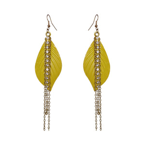 Bling Leaf Earrings - Sasha L JEWELS LLC