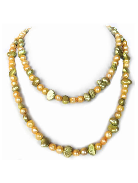 Frosted Cascade Pearl Rope Necklace - Sasha L JEWELS LLC