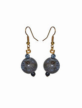 Load image into Gallery viewer, Glass Ornament Earrings Black