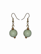 Load image into Gallery viewer, Glass Ornament Earrings Sea Green