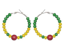 Load image into Gallery viewer, Grenada Hoop Earrings – Heritage Pride Collection – Caribbean Carnival – Cultural Pride Jewelry