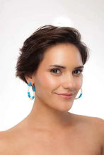 Load image into Gallery viewer, Honduras Hoop Earrings – Heritage Pride Collection – Latin American Carnival – Cultural Pride Jewelry