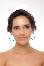 Load image into Gallery viewer, Honduras Hoop Earrings – Heritage Pride Collection – Latin American Carnival – Cultural Pride Jewelry