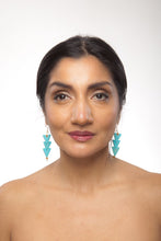Load image into Gallery viewer, Turquoise Warrior Earrings - Triple - Sasha L JEWELS LLC