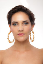 Load image into Gallery viewer, Metallic Boss Hoop Earrings - Sasha L JEWELS LLC