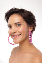 Load image into Gallery viewer, Metallic Boss Hoop Earrings - Sasha L JEWELS LLC