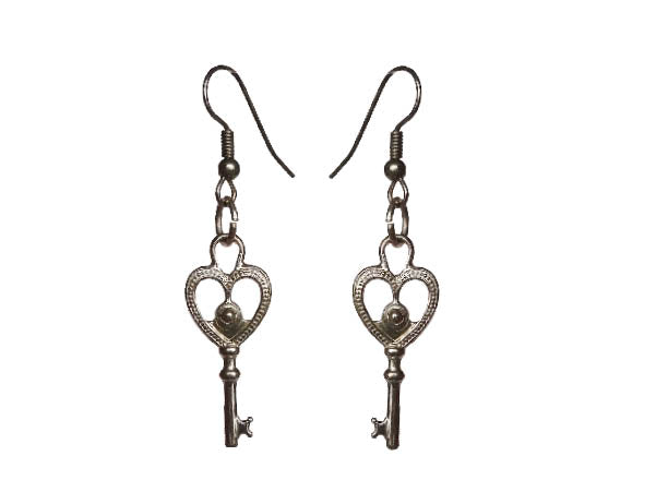 Key to My Heart Earrings - Sasha L JEWELS LLC
