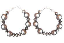 Load image into Gallery viewer, Metallic Accent Hoop Earrings - Sasha L JEWELS LLC