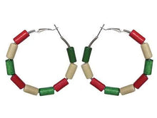 Load image into Gallery viewer, Mexico Hoop Earrings – Heritage Pride Collection – Mexican Festival – FIFA World Cup Jewelry