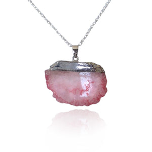 Pink Stone Pendent Necklace - Sasha L JEWELS LLC