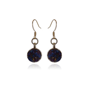 Crystal Pop Blue Purple Quartz Earrings - Sasha L JEWELS LLC