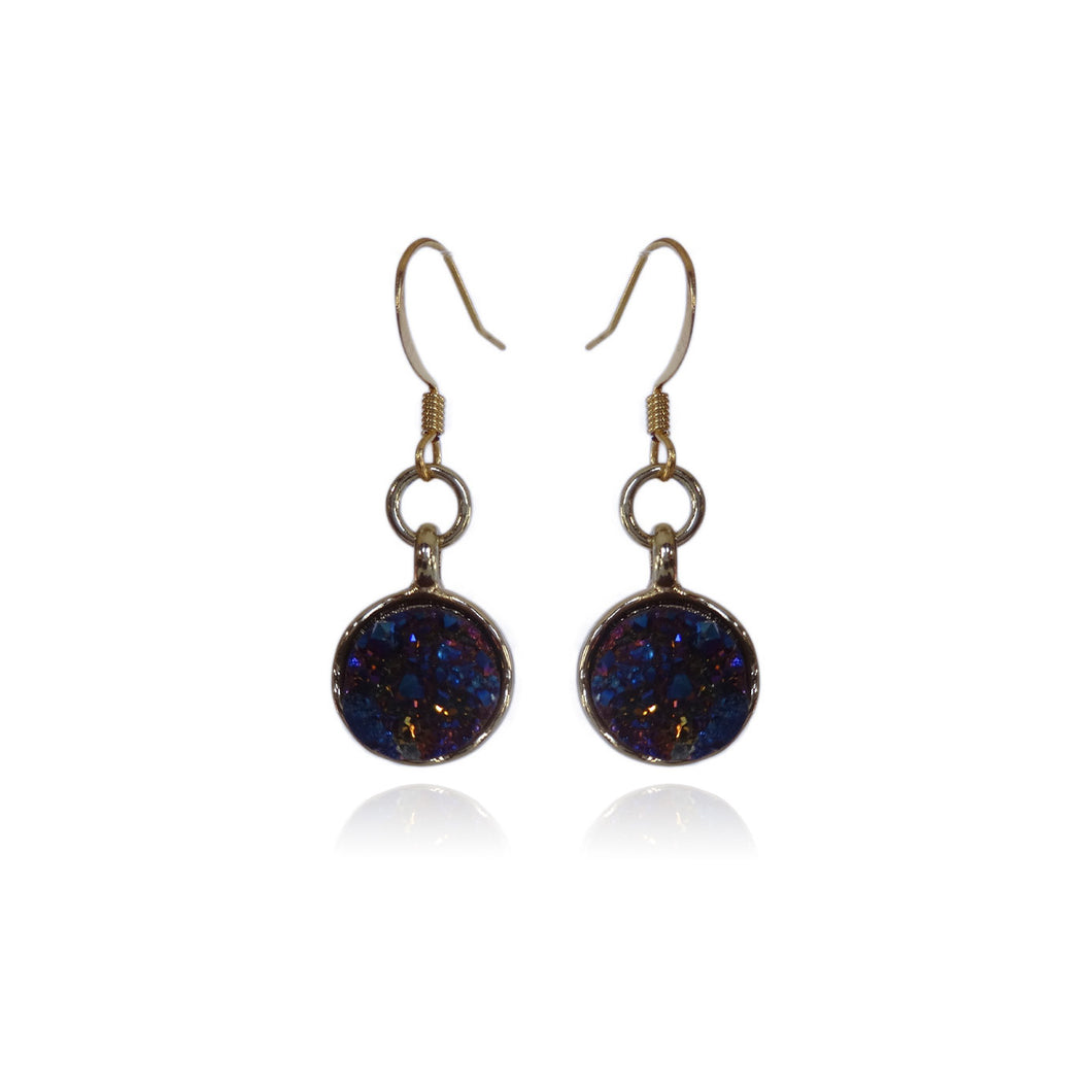 Crystal Pop Blue Purple Quartz Earrings - Sasha L JEWELS LLC