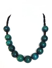 Load image into Gallery viewer, Retro Chic Blue Beaded Necklace Resort Chic Collection