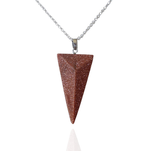 Sand Stone Bronze Pendent Necklace - Sasha L JEWELS LLC