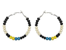 Load image into Gallery viewer, St. Lucia Hoop Earrings – Heritage Pride Collection – Caribbean Carnival – Cultural Pride Jewelry