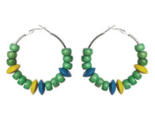 Load image into Gallery viewer, St. Vincent and the Grenadines Hoop Earrings – Heritage Pride Collection – Caribbean Carnival – Cultural Pride Jewelry