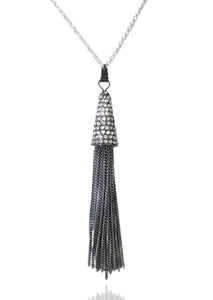 Tassel Quartz Crystallized Pendent - Sasha L JEWELS LLC