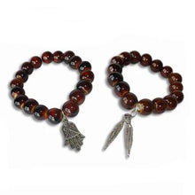Load image into Gallery viewer, Tiger's Eye Charm Bangle