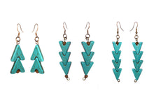 Load image into Gallery viewer, Turquoise Warrior Earrings - Double - Sasha L JEWELS LLC