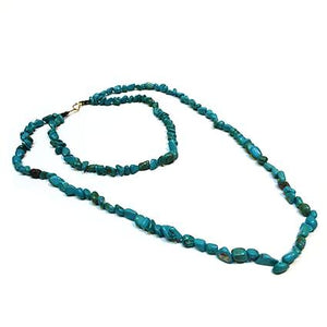 Turquoise Chip Necklace - Sasha L JEWELS LLC