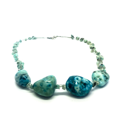 Turquoise Stone Choker - Sasha L JEWELS LLC