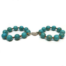 Load image into Gallery viewer, Sasha L Jewels Turquoise Double Leaf Bangles