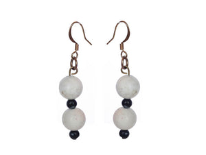 White Obsidian Earrings - Sasha L JEWELS LLC