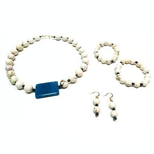 White Obsidian Earrings - Sasha L JEWELS LLC